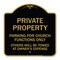 Signmission Parking for Church Functions Others Towed Owners Expense Alum Sign, 18" L, 18" H, BG-1818-23446 A-DES-BG-1818-23446 - alternate 1